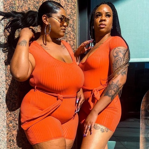 Orange Plus Romper - Picture 1 of 1